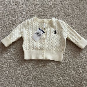 Polo Ralph Lauren baby sweater. Cream/Ivory color. NWT.